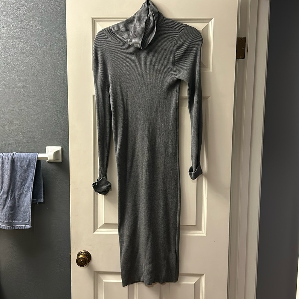 express long sleeve turtleneck dress